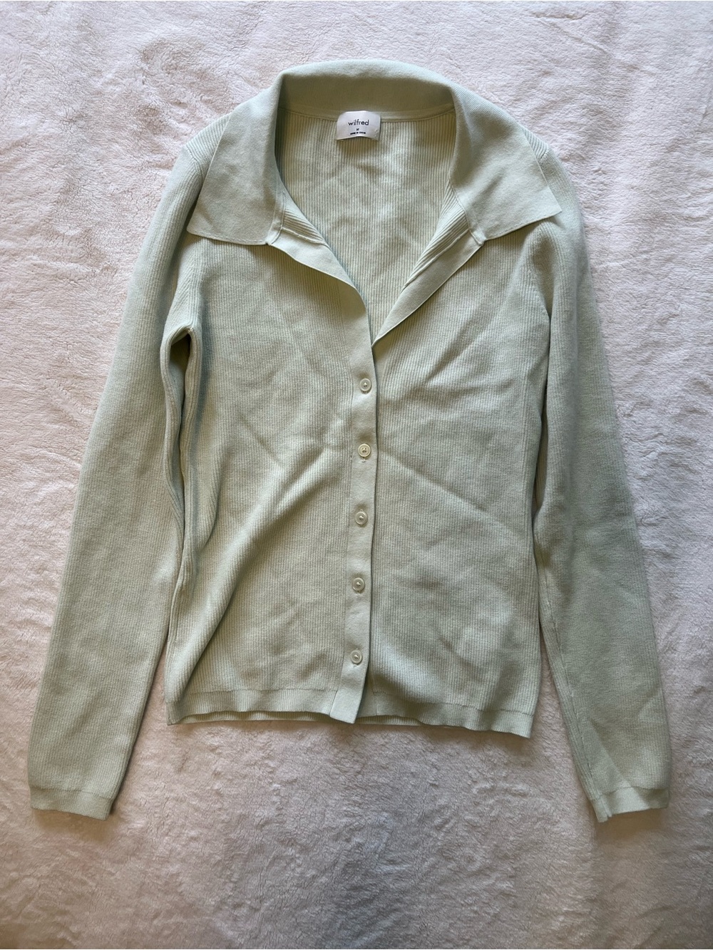 Aritzia Wilfred – Cove Sweater Pastel Green